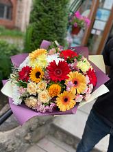 Букет цветов из:  Герберы, Ромашки, Хризантемы, Розы и Подсолнухи #REPLACE_PRED# Большие Ключищи