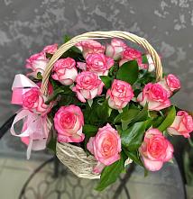 Цветочная композиция из Розы в корзине #REPLACE_PRED# Большие Ключищи